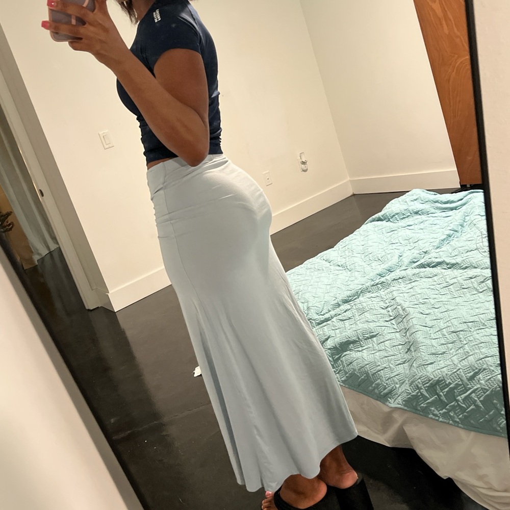 Reformation Sky Blue Maxi Skirt